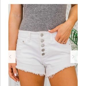 White Denim Shorts